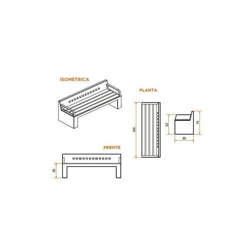 Escaño Hormigon Madera Coquimbo 180 - Signet