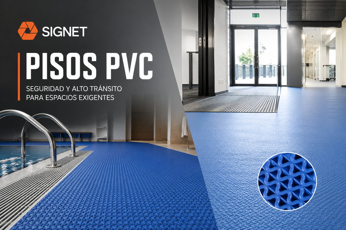 Pisos PVC para zonas húmedas, accesos y alto tránsito