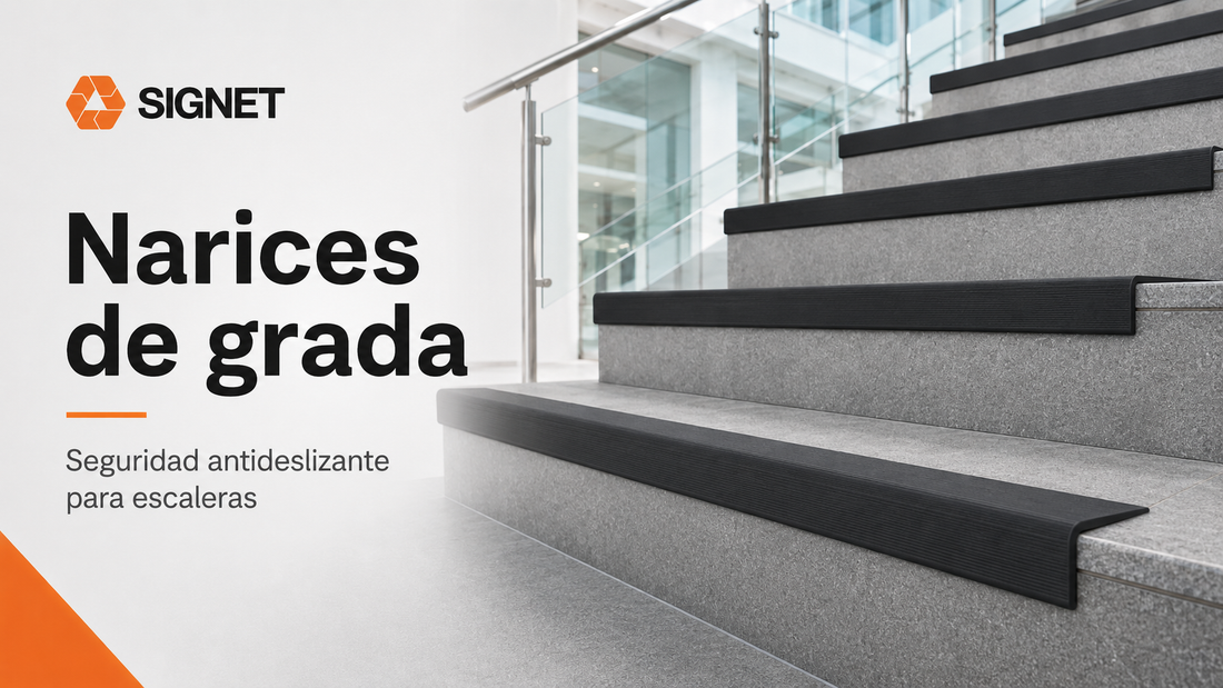 Narices de grada y gradas antideslizantes para escaleras seguras
