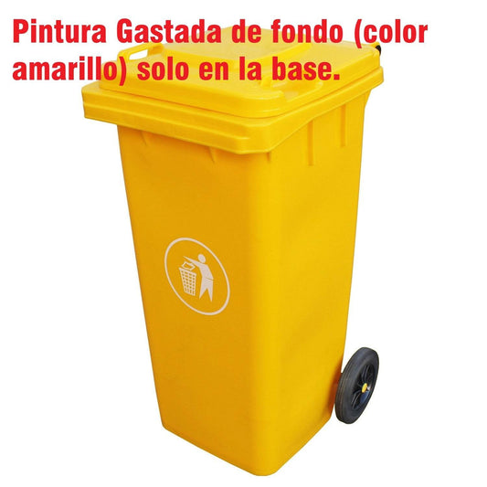Contenedor de Basura 120 Lts Amarillo (Pintura Gastada) - Signet