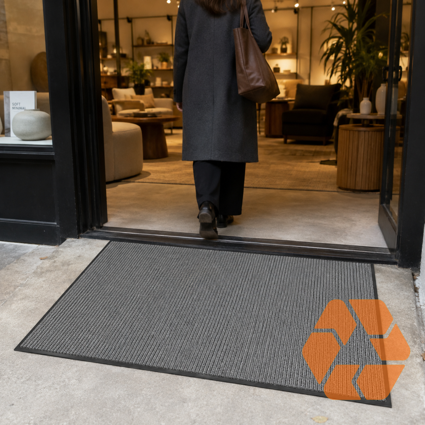 Limpiapie Alfombra Ranurado 90X60cmX6mm