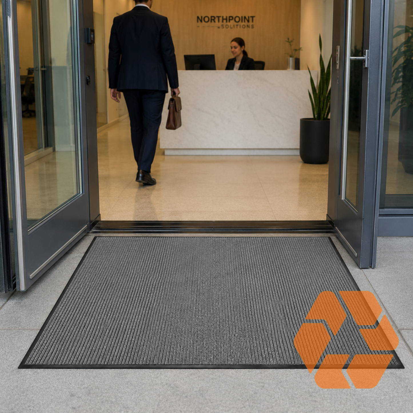 Limpiapie Alfombra Ranurado 90X60cmX6mm
