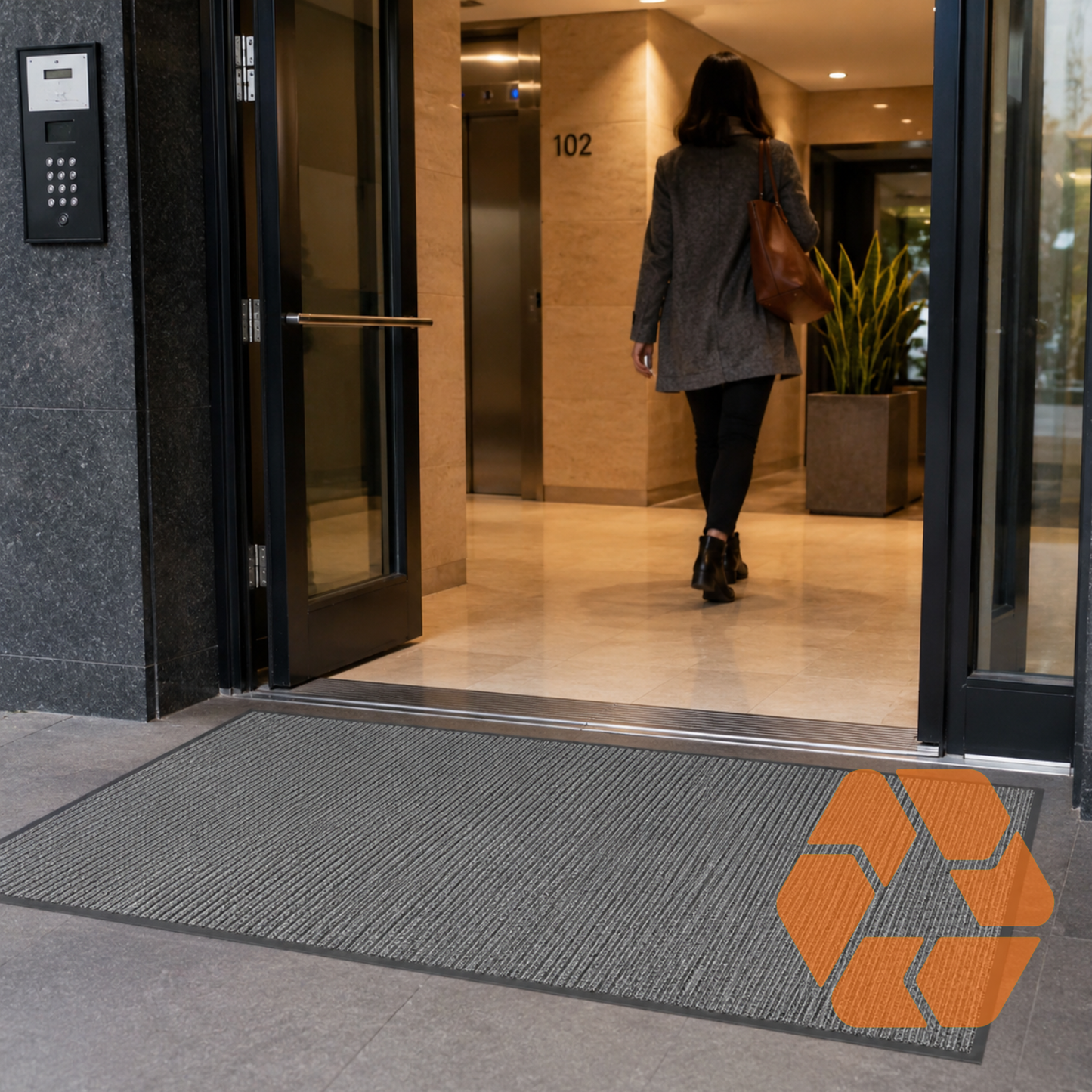Limpiapie Alfombra Ranurado 90X60cmX6mm