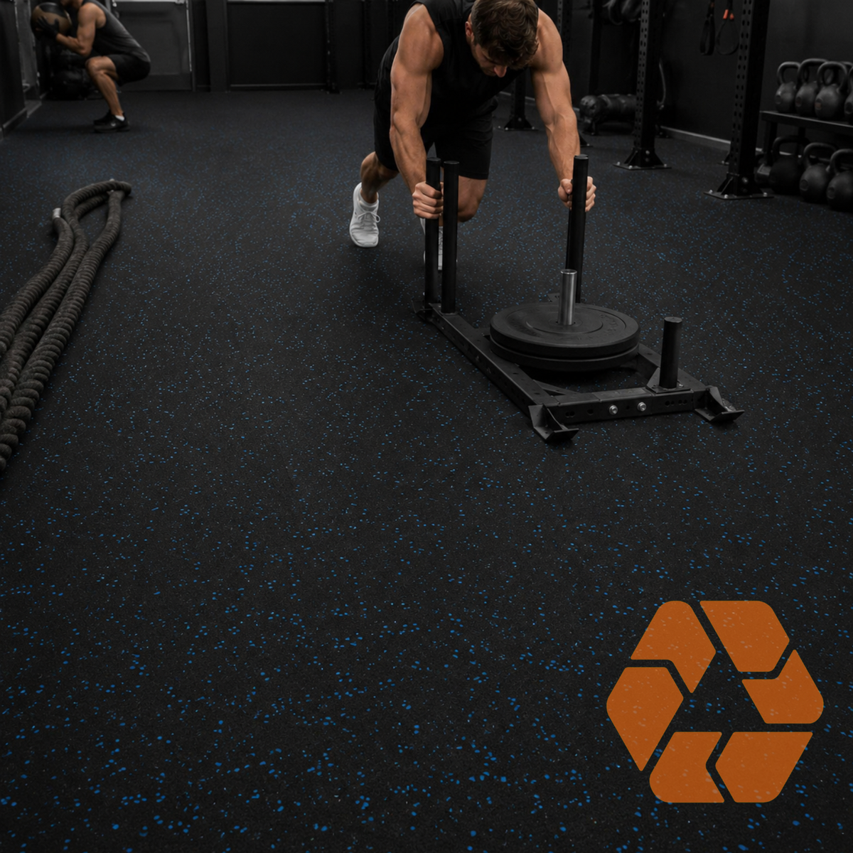 Piso Gimnasio Azul 10 m² -  8mm