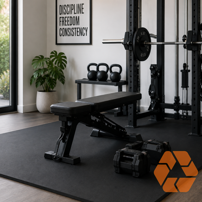 Piso para Gimnasio — Palmeta  (1 m²) x 15 mm | Alto Impacto