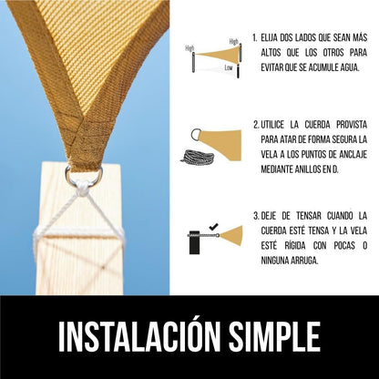 Toldo vela 120 gr/m² 6,5x7,5m