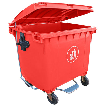 Contenedor con Pedal 1100 lts Rojo-Mobiliario Urbano-SN05ROJO_PEDAL-Contenedores con Pedales-Signet