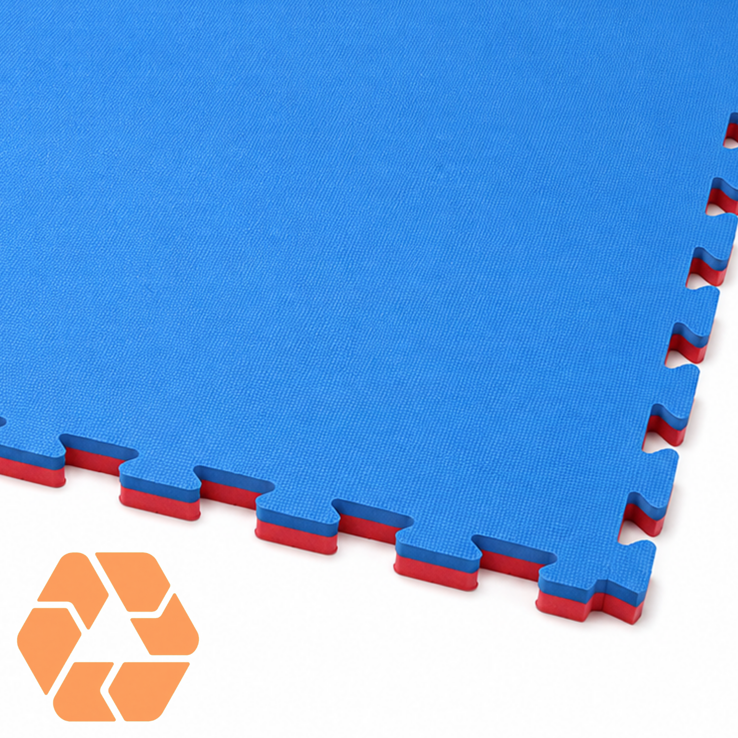 Palmeta de tatami Goma Eva dual azul y roja de 4 cm de espesor, ideal para artes marciales y entrenamiento de alto impacto.