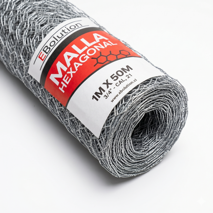 Malla Hexagonal 1,0m x 50m (3/4" - Cal, 21) Signet Signet