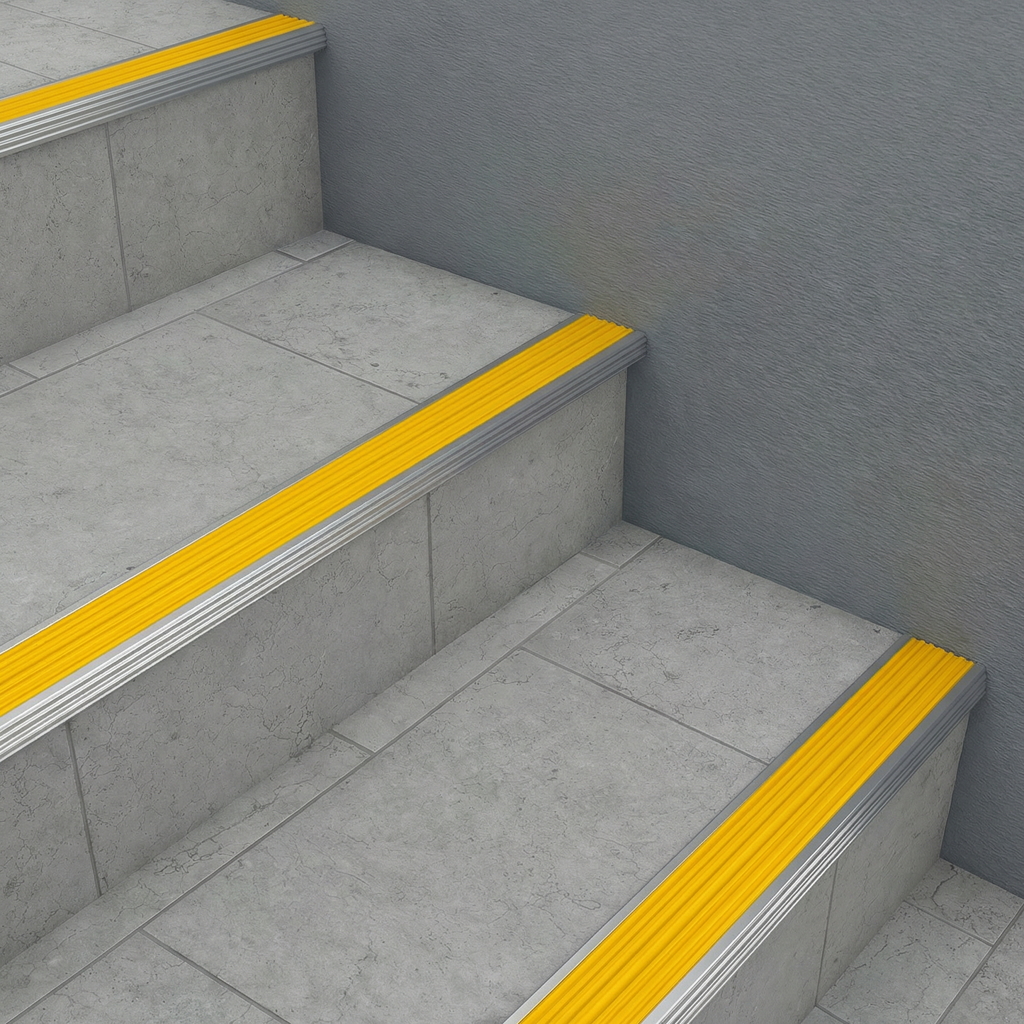 Nariz Grada PVC/Aluminio 50x25mm Amarillo 1,5mts Signet Signet