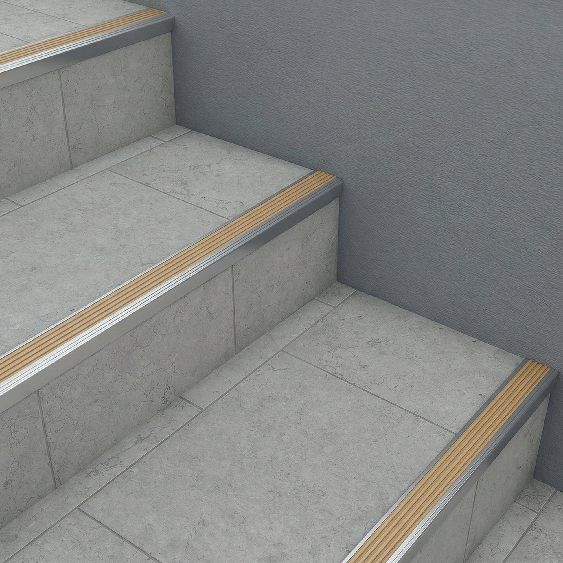 Nariz Grada PVC/Aluminio 50x25mm Beige 1,5 mts Signet Signet