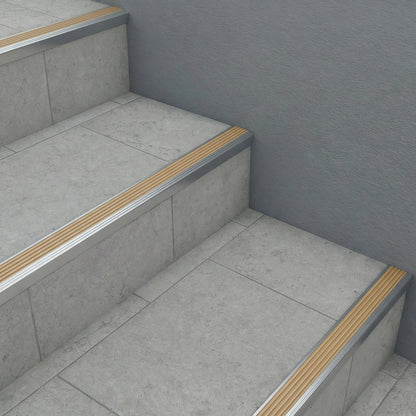 Nariz Grada PVC/Aluminio 50x25mm Beige 1,5 mts Signet Signet