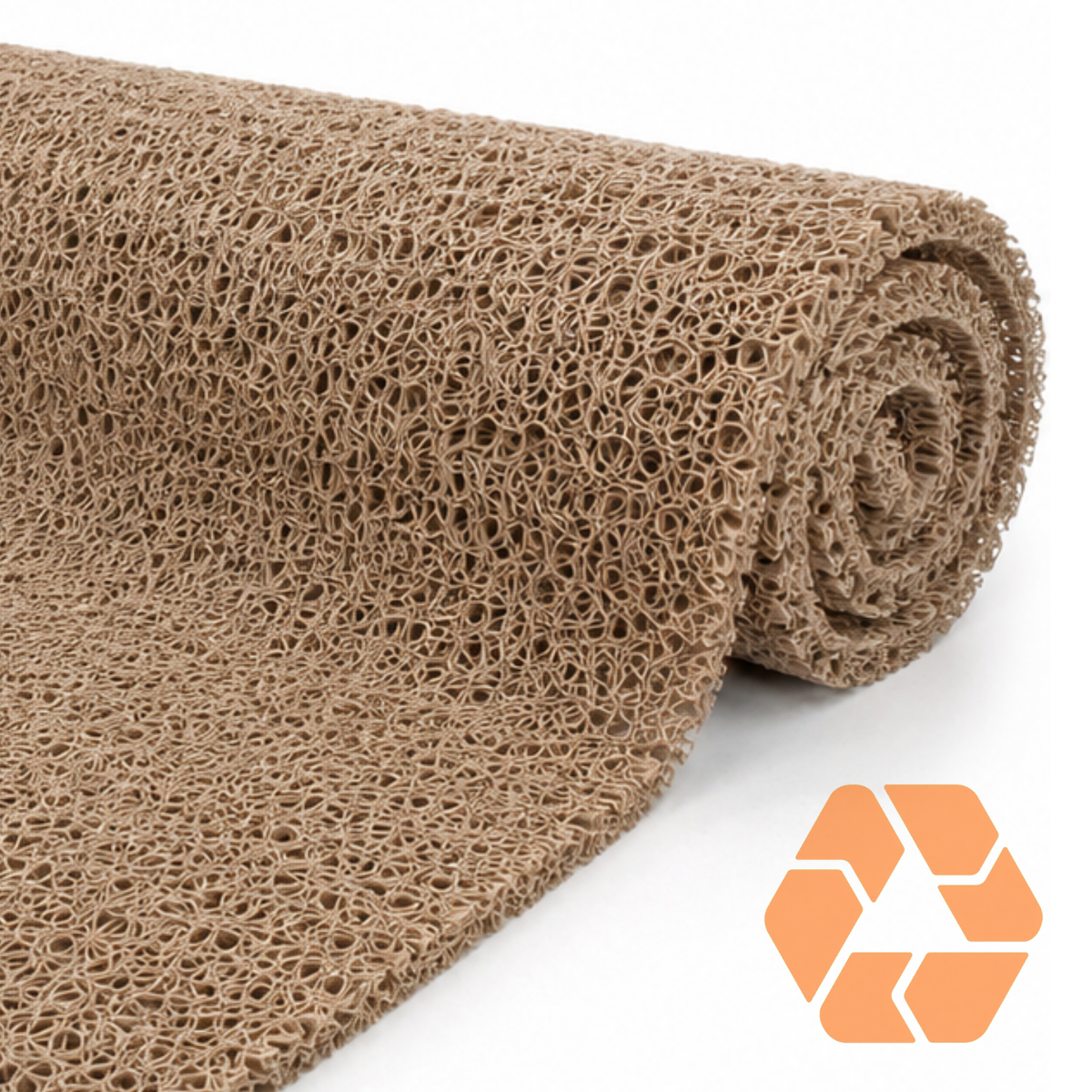 Limpiapiés PVC Tipo Nomad Café Claro — Rollo 1,2 m x 3 m x 12 mm | Alto Tráfico