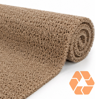 Limpiapiés PVC Tipo Nomad Café Claro — Rollo 1,2 m x 3 m x 12 mm | Alto Tráfico