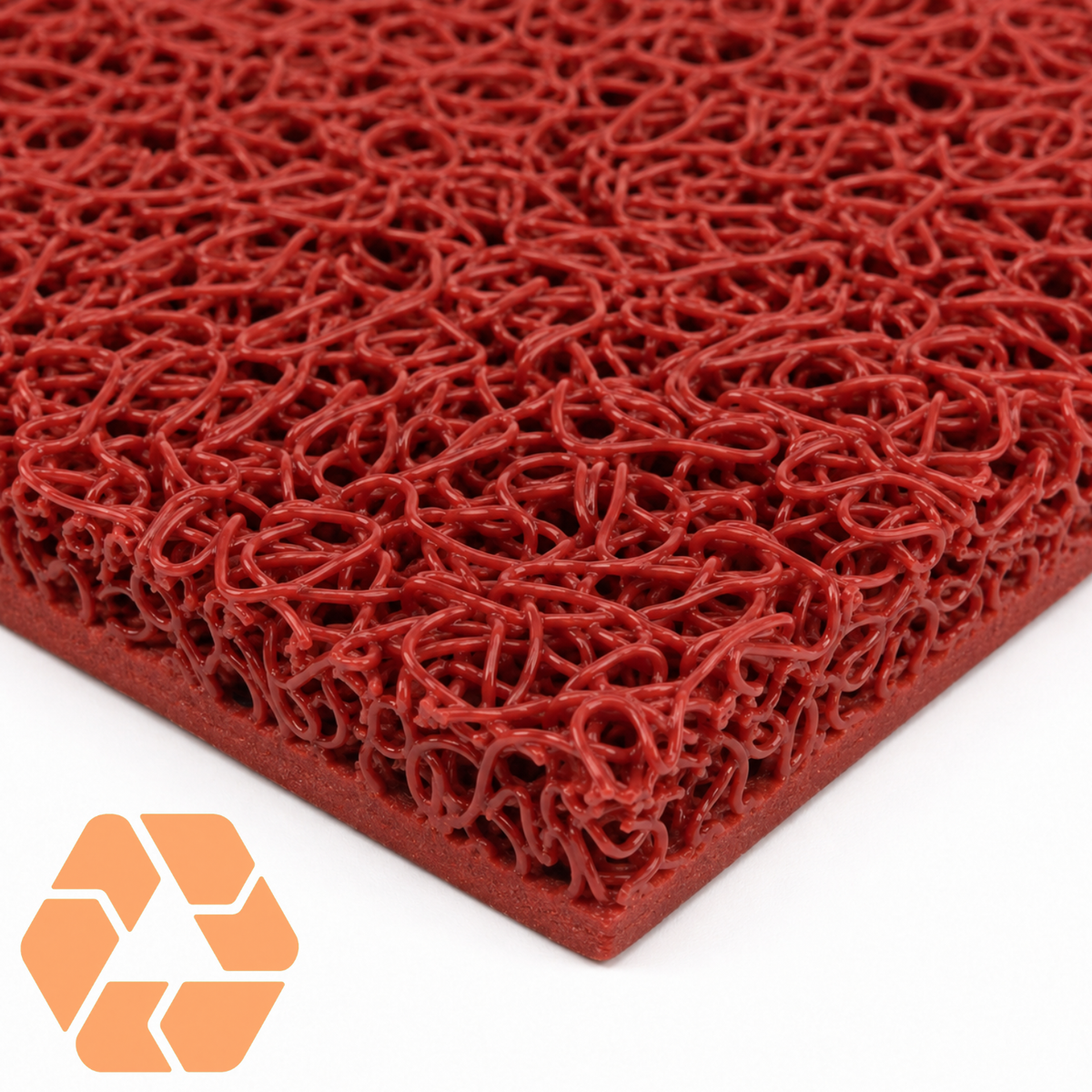 Limpiapiés PVC Tipo Nomad Rojo — Rollo 1,2 m x 3 m x 12 mm | Alto Tráfico