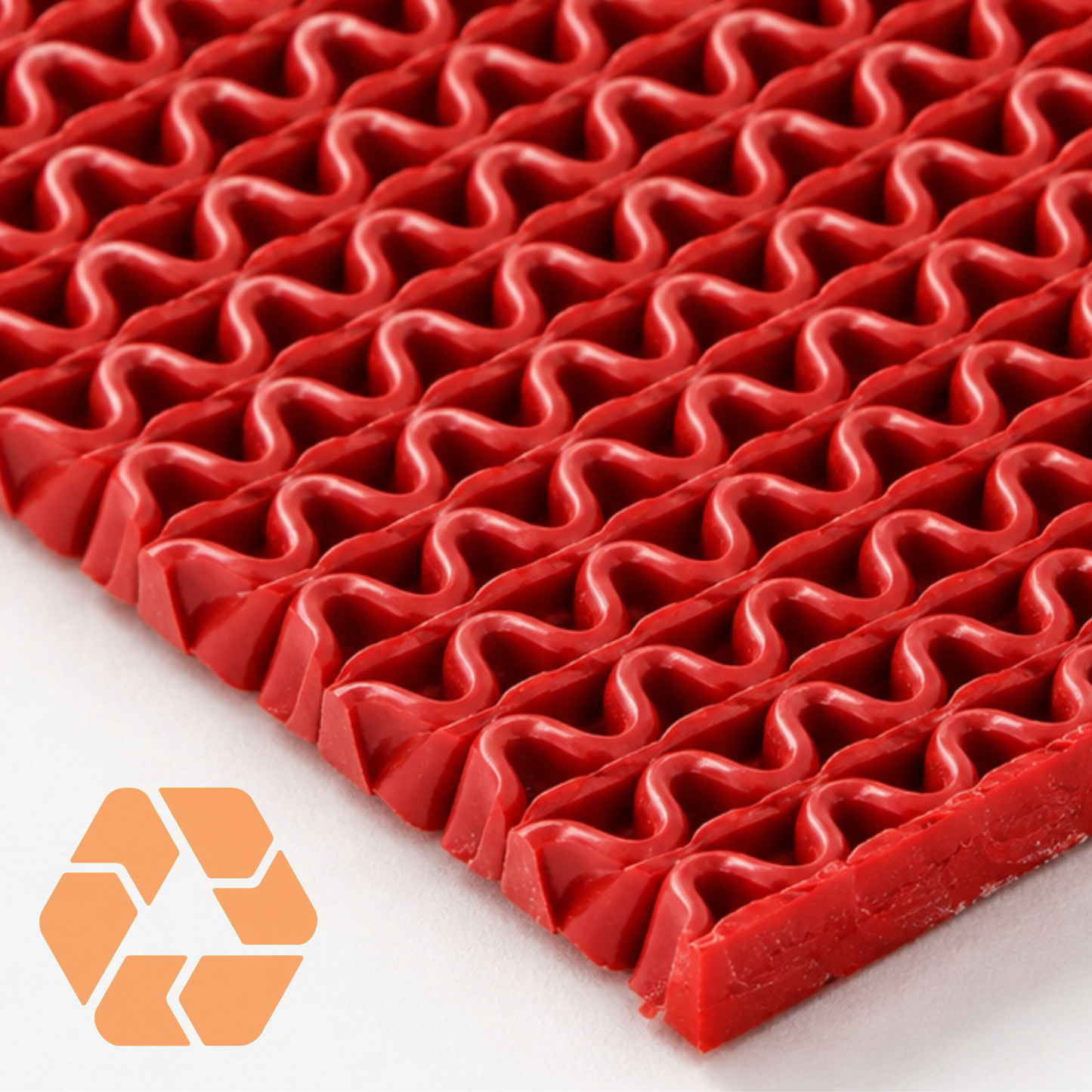 Piso PVC Drenante Tipo Wet Rojo — Rollo 1,2 m x 15 m x 4,5mm