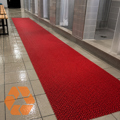 Piso PVC Drenante Tipo Wet Rojo — Rollo 1,2 m x 15 m x 4,5mm