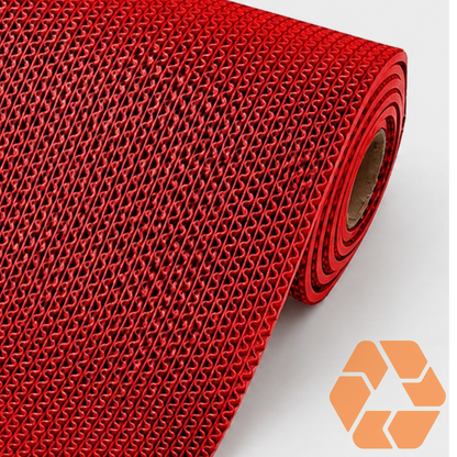 Piso PVC Drenante Tipo Wet Rojo — Rollo 1,2 m x 15 m x 4,5mm