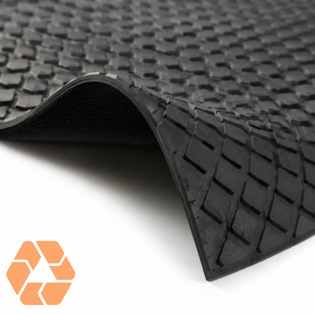 Piso de Goma Establo Hexagonal 17mm 1.22  ×  1.83m — Pesebrera · Caballos