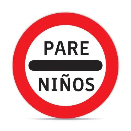 Señaletica Vial Pare Niños 60x60 cm - Signet