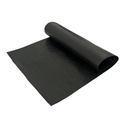Cinta de unión negra de polipropileno para pasto sintético, rollo resistente de 25m x 30cm para acabados profesionales.