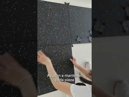 Piso Gimnasio  Negro 1x1 Metros 20mm